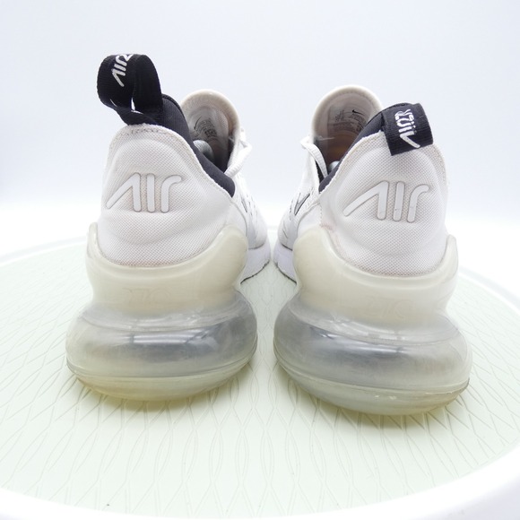 Nike Air Max 270 AH8050-100 Mens US 12 Running Shoes White Black Mesh Sneakers - Picture 4 of 11